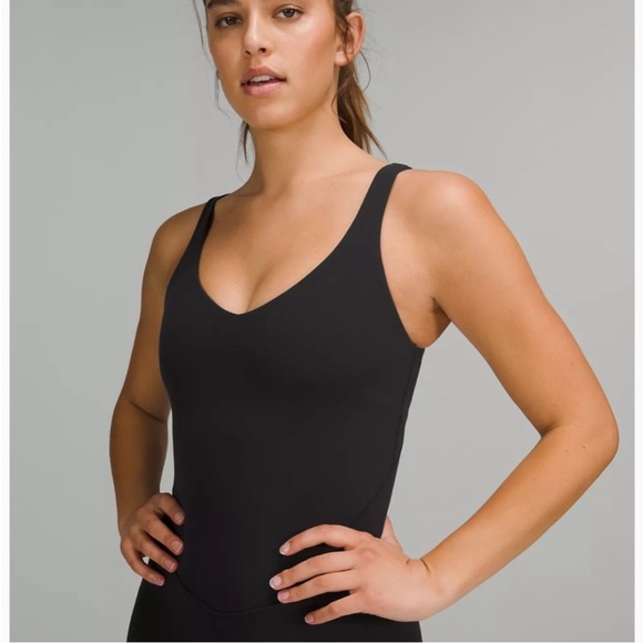 Black Full-Length Ribbed Bodysuit by lululemon Align Bodysuit 25" - Picture 3 of 11